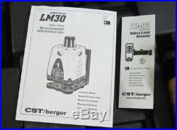 CST/Berger LM30 Manual Horizontal/Vertical Rotary Laser, And stand
