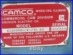 Camco 601RDM8H24-270 RH Rotary Indexer Table 8-Stop 201 Reducer 90VDC Drive