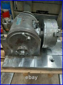 Cincinnati Rotary index with 3 jaw chuck mounted table power drive