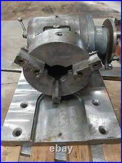 Cincinnati Rotary index with 3 jaw chuck mounted table power drive
