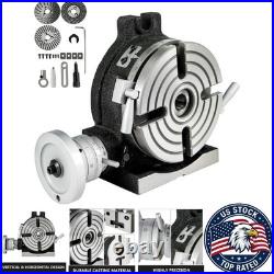 Compact 6 Horizontal & Vertical Milling Rotary Table with Indexing Plate Set