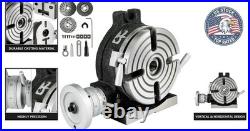 Compact 6 Horizontal & Vertical Milling Rotary Table with Indexing Plate Set