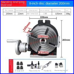 Diameter 200mm Milling Machine Horizontal Vertical Rotary Table High Precision