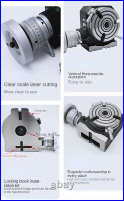 Diameter 200mm Milling Machine Horizontal Vertical Rotary Table High Precision