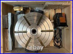 Excitron 12 inch motorized horizontal/vertical rotary table complete with motor