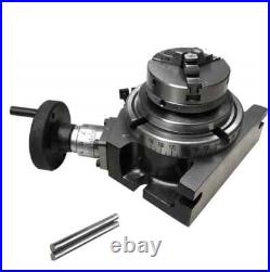 HV4 Rotary Table With 50mm 3 Jaw Self Centering Chuck Lathe Back plate Tee Nut