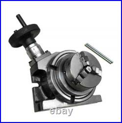 HV4 Rotary Table With 50mm 3 Jaw Self Centering Chuck Lathe Back plate Tee Nut