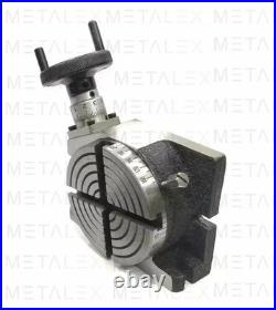 HV4 Rotary Table With 50mm 3 Jaw Self Centering Chuck Lathe Back plate Tee Nut