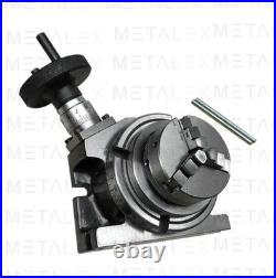 HV4 Rotary Table With 50mm 3 Jaw Self Centering Chuck Lathe Back plate Tee Nut