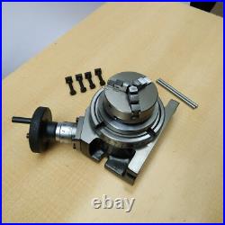 HV4 Rotary Table With 65mm 3 Jaw Self Centering Chuck Lathe Back plate Tee Nut