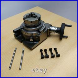 HV4 Rotary Table With 65mm 3 Jaw Self Centering Chuck Lathe Back plate Tee Nut
