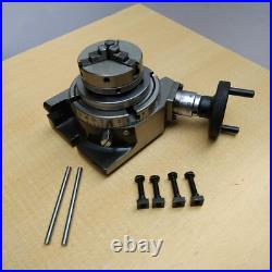 HV4 Rotary Table With 65mm 3 Jaw Self Centering Chuck Lathe Back plate Tee Nut