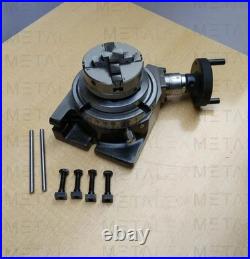 HV4 Rotary Table With 65mm 3 Jaw Self Centering Chuck Lathe Back plate Tee Nut