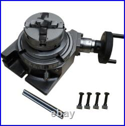 HV4 Rotary Table With 65mm 4 Jaw Self Centering Chuck Lathe Back plate Tee Nut