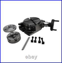 HV4 Rotary Table With 65mm 4 Jaw Self Centering Chuck Lathe Back plate Tee Nut