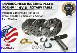 HV6-6 (150 mm) Rotary Table 3 Slots Horizontal Vertical + Dividing Plate USA