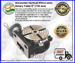 HV6- 6 (150mm) 4 slots Rotary Table Horizontal Vertical for Milling Machine