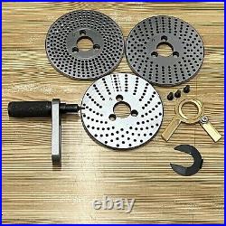 HV6 Rotary Table 150mm 4 Slots 6 Inch Indexing Dividing Plate Set Milling MT2