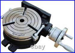 HV8 Horizontal Vertical Rotary Table MT3 3Slot 360° Milling Table- USA FULFILL