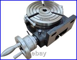 HV8 Horizontal Vertical Rotary Table MT3 3Slot 360° Milling Table- USA FULFILL