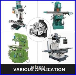 HV8 Horizontal Vertical Rotary Table MT3 3Slot 360° Milling Table- USA FULFILL