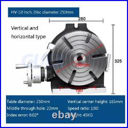 HV-10 Vertical and Horizontal Rotary Working Table10 Inch 250mm Dia Mill Drill