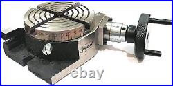 HV 4 II 100 mm Rotary Table with chuck, back plate & clamp kit USA FULFILLED