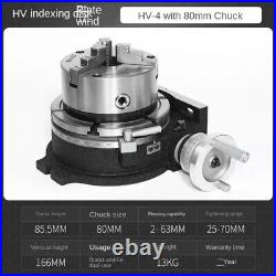 HV-4 Indexing Plate Vertical and Horizontal Rotary Table with 80mm Chucks
