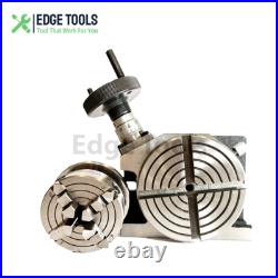 HV 4 Rotary Table With 70 mm 4 Jaw Independ Chuck Lathe + Back plate EDGETOOLS