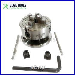HV 4 Rotary Table With 70 mm 4 Jaw Independ Chuck Lathe + Back plate EDGETOOLS