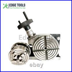 HV 4 Rotary Table With 70 mm 4 Jaw Independ Chuck Lathe + Back plate EDGETOOLS
