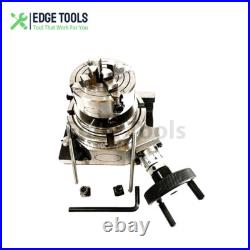 HV 4 Rotary Table With 70 mm 4 Jaw Independ Chuck Lathe + Back plate EDGETOOLS