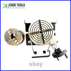 HV 4 Rotary Table With 70 mm 4 Jaw Independ Chuck Lathe + Back plate EDGETOOLS
