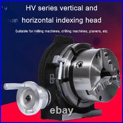 HV-4 Vertical Horizontal Indexing Plate Rotary Table Indexing Head With 80mm Chuck