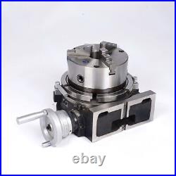 HV-4 With80mm Chuck Vertical Horizontal Indexing Plate Rotary Table Indexing Head