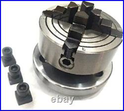 HV Rotary Table 4/ 100 mm With 70 mm 4 Jaw Chuck & Backplate (USA FULFILLED)