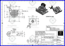 Horizontal Vertical 4 100mm Rotary Table 4 Slot + 24 Clamp Kit