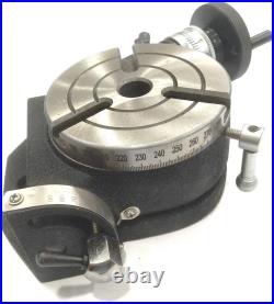 Horizontal Vertical 4 Inch II 100 mm MT2 Center Bore Tilting Rotary Milling Horizontal Vertical 4 Inch II 100 mm MT2 Center Bore Tilting Rotary Milling