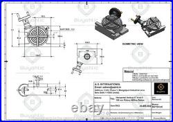 Horizontal Vertical 4 Inch II 100 mm Rotary Milling Tables (4 Slots- Regular)