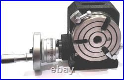 Horizontal Vertical 4 Inch II 110 mm MT2 Center Bore Rotary Milling Tables Horizontal Vertical 4 Inch II 110 mm MT2 Center Bore Rotary Milling Tables