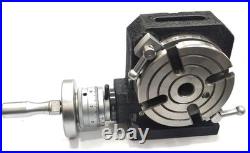 Horizontal Vertical 4 Inch II 110 mm MT2 Center Bore Rotary Milling Tables