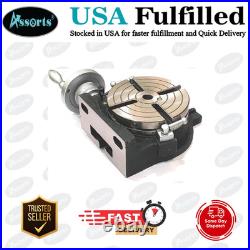 Horizontal Vertical HV6-4 slots Rotary Table 6 (150 mm) for Milling Machine