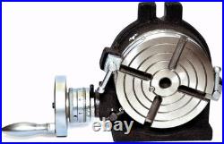 Horizontal Vertical HV6 Rotary Table 6 / 150MM 4 Slot For Milling Machine