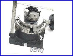 Horizontal Vertical Indexing 4100rotary Table+m6 Clamp+tailstock+50mm 4jaw Self