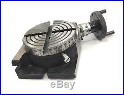 Horizontal Vertical Milling Indexing 4100 Rotary Table+70 MM 4 Jaw Dog Chuck