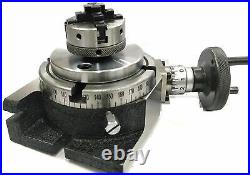 Horizontal Vertical Milling Indexing 4/100 Rotary Table 50 MM 4 Jaw Self Chuck