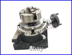 Horizontal Vertical Milling Indexing 4/100 Rotary Table 70 MM 4 Jaw Dog Chuck