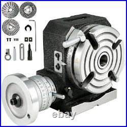 Horizontal Vertical Rotary Table 4/100mm 6/150mm 4-Slot With 3 Dividing Plates Horizontal Vertical Rotary Table 4/100mm 6/150mm 4-Slot With 3 Dividing Plates