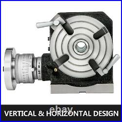 Horizontal Vertical Rotary Table 4/100mm 6/150mm 4-Slot With 3 Dividing Plates Horizontal Vertical Rotary Table 4/100mm 6/150mm 4-Slot With 3 Dividing Plates