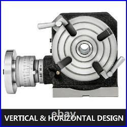 Horizontal Vertical Rotary Table 4/100mm 6/150mm 4-Slot With 3 Dividing Plates Horizontal Vertical Rotary Table 4/100mm 6/150mm 4-Slot With 3 Dividing Plates